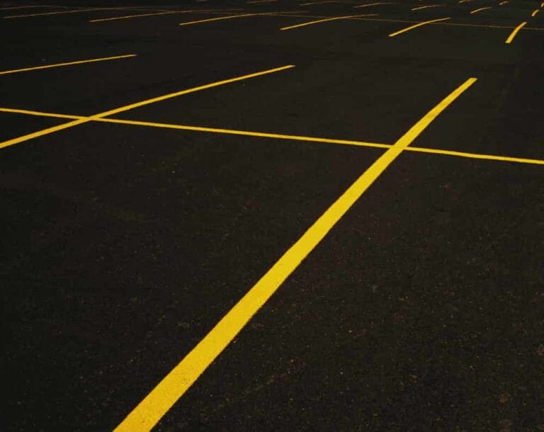 After crisp repainting parking lot striping Ocala