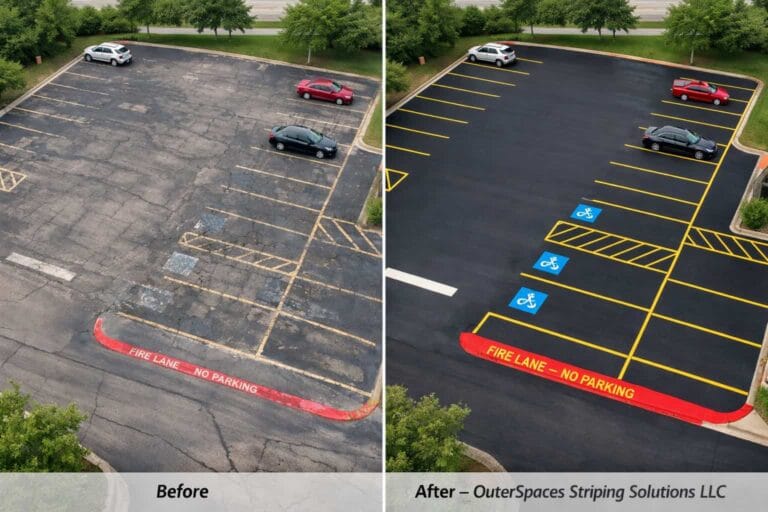 before parking lot striping Florida