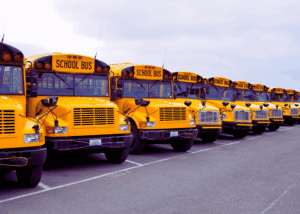 school parking striping for busses in Florida school.